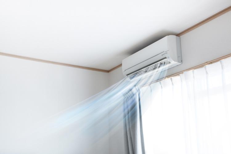 Air flowing from an air conditioner.